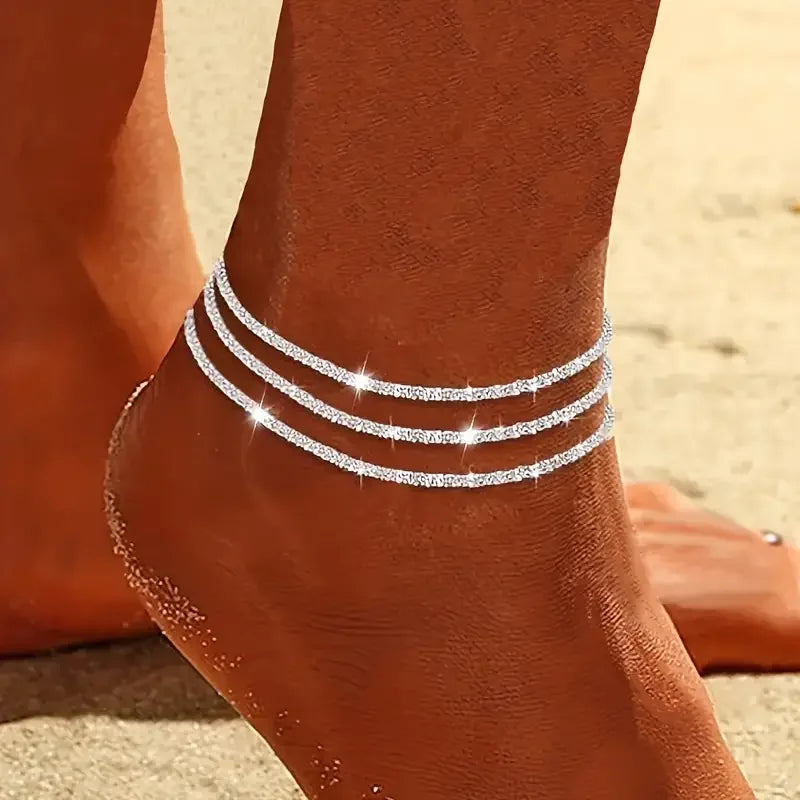 Lunara Charm Anklet Set
