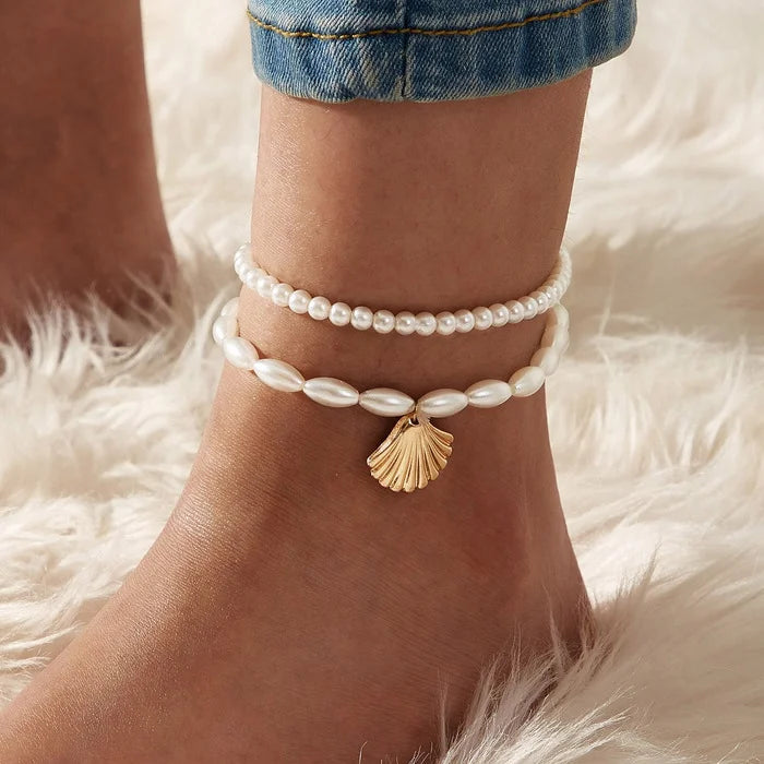 Lunara Charm Anklet Set